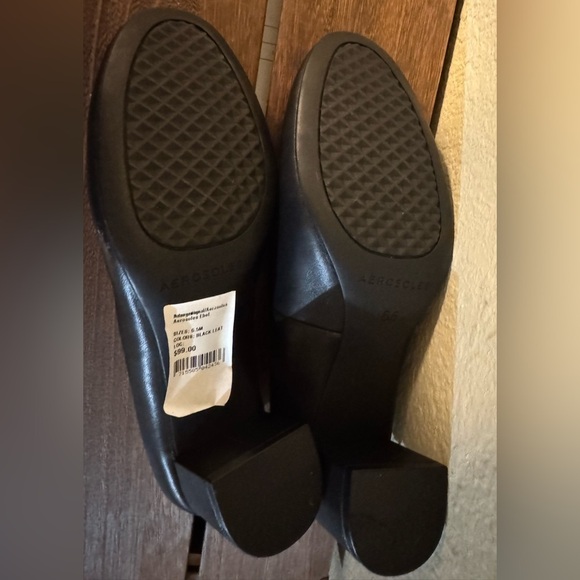 Aerosoles EBEL Comfy Pump Cipria Soft Black Leather Womens Size 6.5 New No Box - Picture 7 of 11